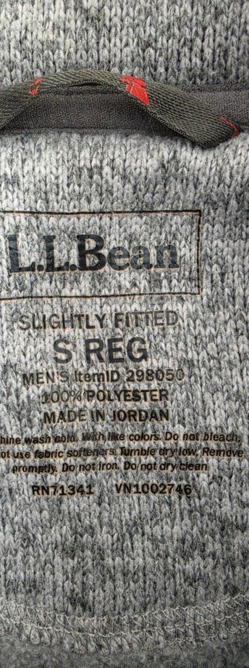 L.L.Bean Fleece Snap Pullover Gray Men’s Small Slightly Fitted Outdoor Gorpcore - Picture 5 of 7